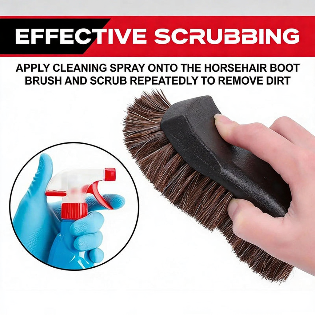 Bristle Horse Hair Leather Cleaning Brush for Tesla Interior | 1PCS