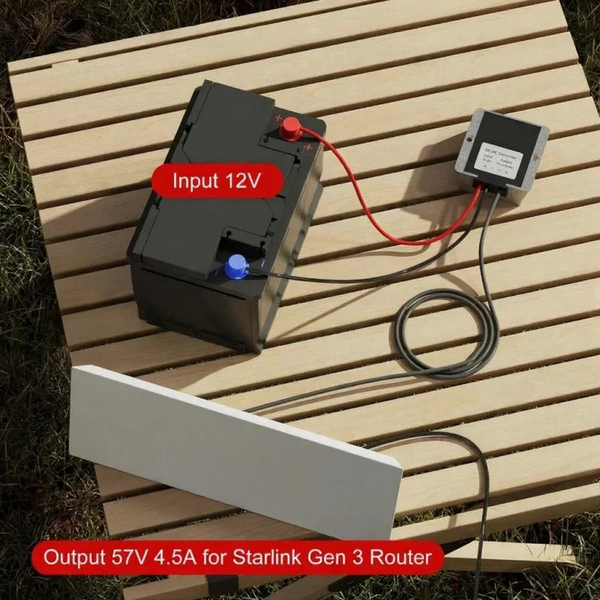 Portable DC Power Supply 12V 24V to 57V Adapter Designed for Starlink Gen 3