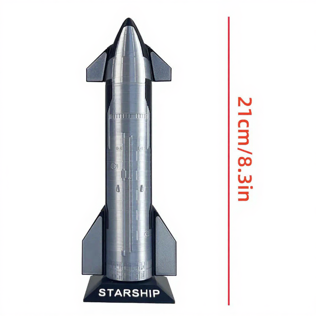Handcrafted SpaceX Starship B7 Rocket Model Simulated Toy