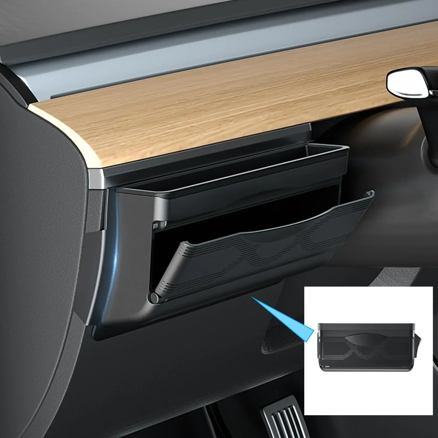 Car Glove Storage Dashboard Side Organizer for Tesla Model Y Juniper 2025+ Main image