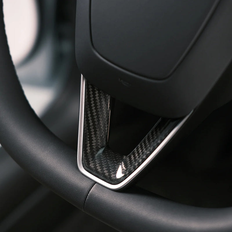 Real Carbon Fiber Steering Wheel Cover for Model 3 Highland/Y Juniper Secondary image