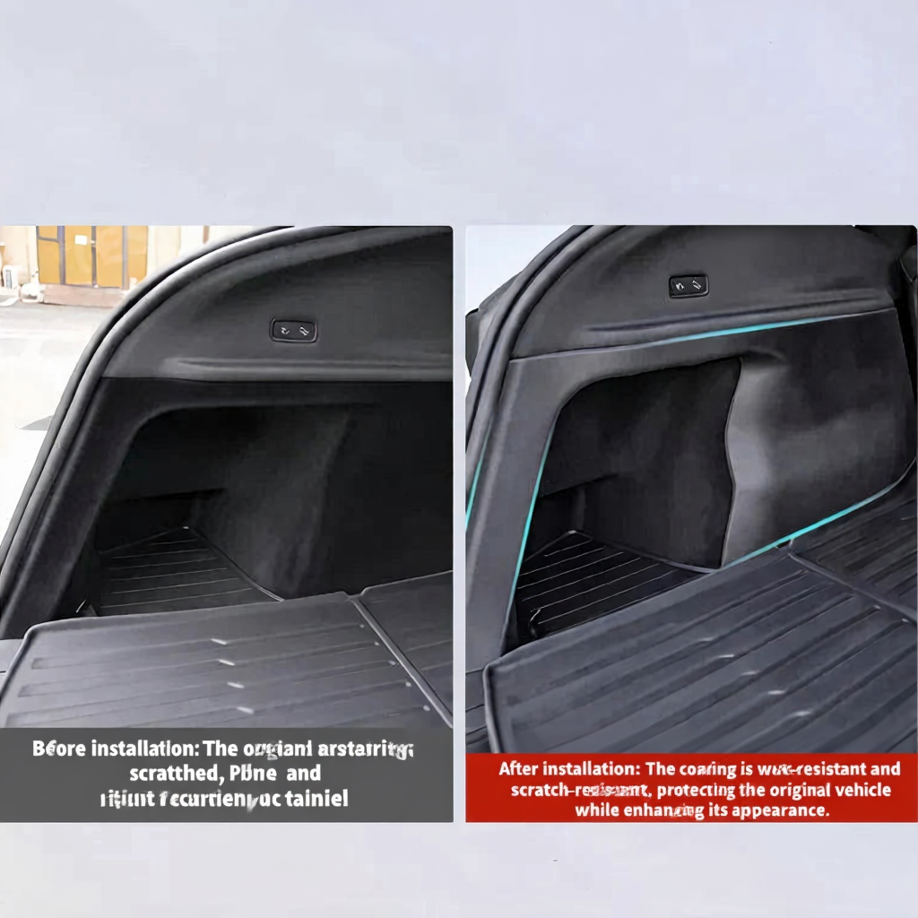 Custom TPE Rear Trunk Side Protection Covers for Tesla Model Y Juniper