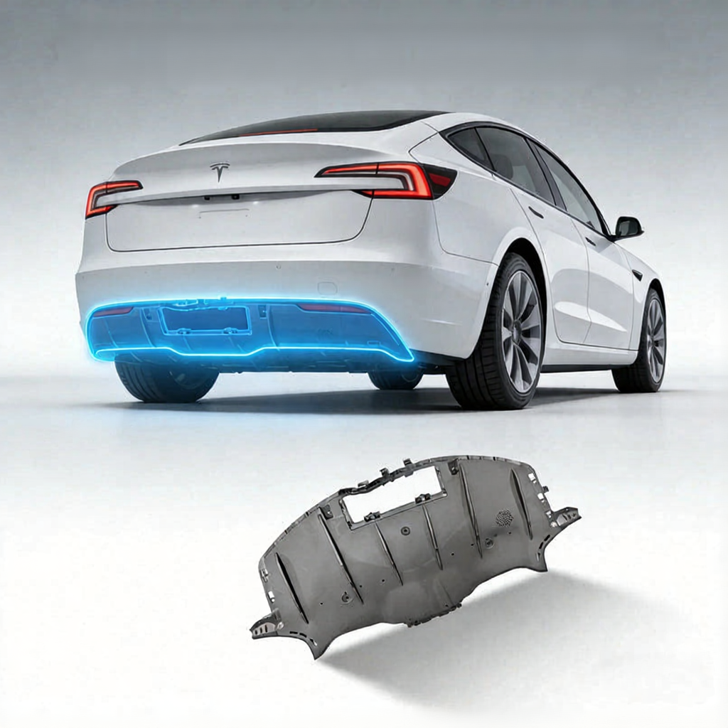 Rear Lower Bumper Diffuser Replacement For Tesla Model 3 Highland 2024+/ Model Y Juniper 2025+ OEM 1582583 1932603