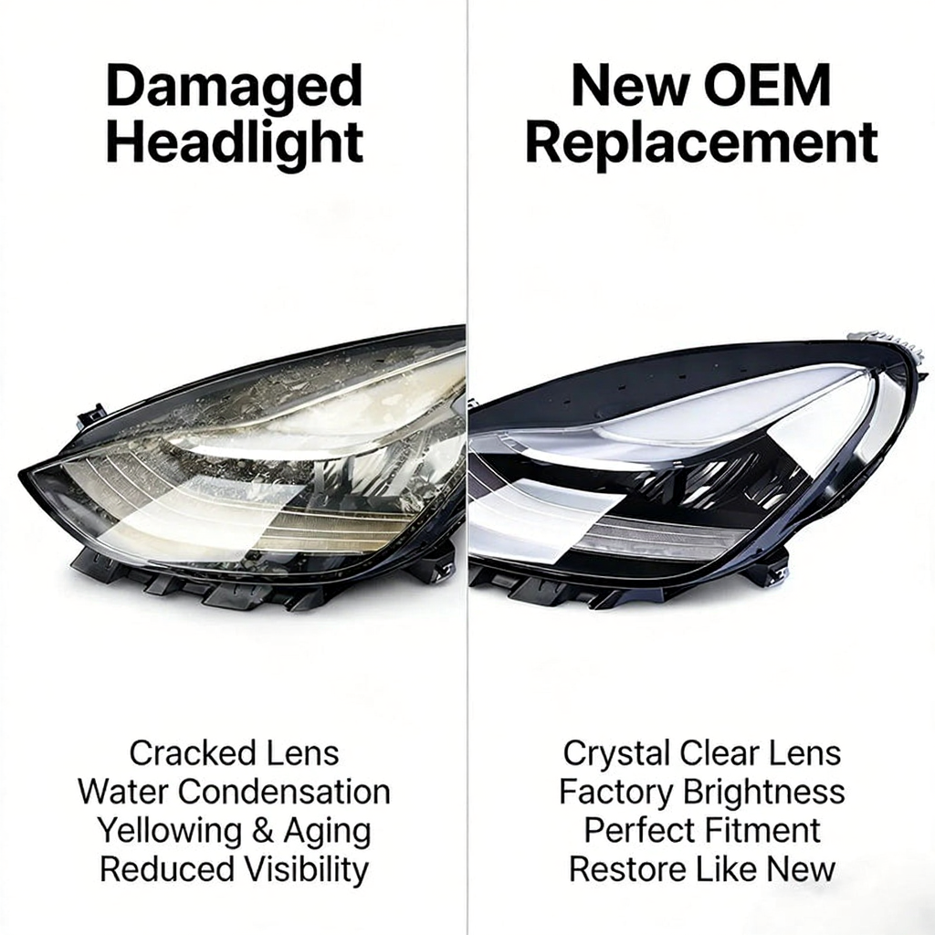 OEM Front Headlight Assembly For Tesla Model 3  Replacement（1077371-00-C 1077372-00-C ）