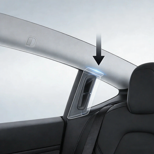 Seat Belt Decorative Cover Interior Panel C-pillar Bezel for Tesla Model Y (1494612-00-C 1494613-00-C)