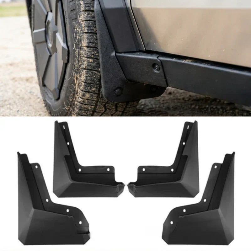 4pcs Push-on Pin Mud Flaps for Tesla Cybertruck 2024+