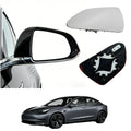 Replacement Rearview Mirror Glass White Lens  for Tesla Model 3(1130653-00-A 1130654-00-A)
