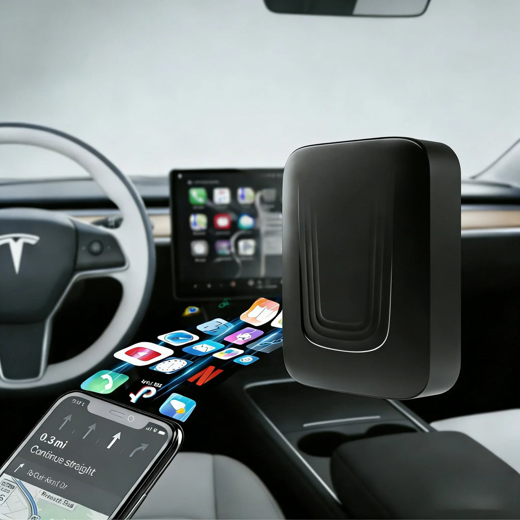 Wireless CarPlay & Android Auto Adapter Box for Tesla Model 3/Y/S/X/Cybertruck