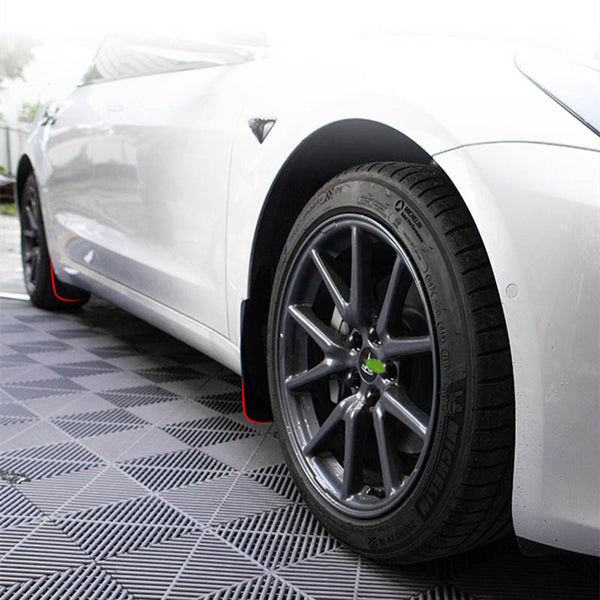 Mud Flaps Matte Black Carbon Fiber ABS Tesla Model 3/Y