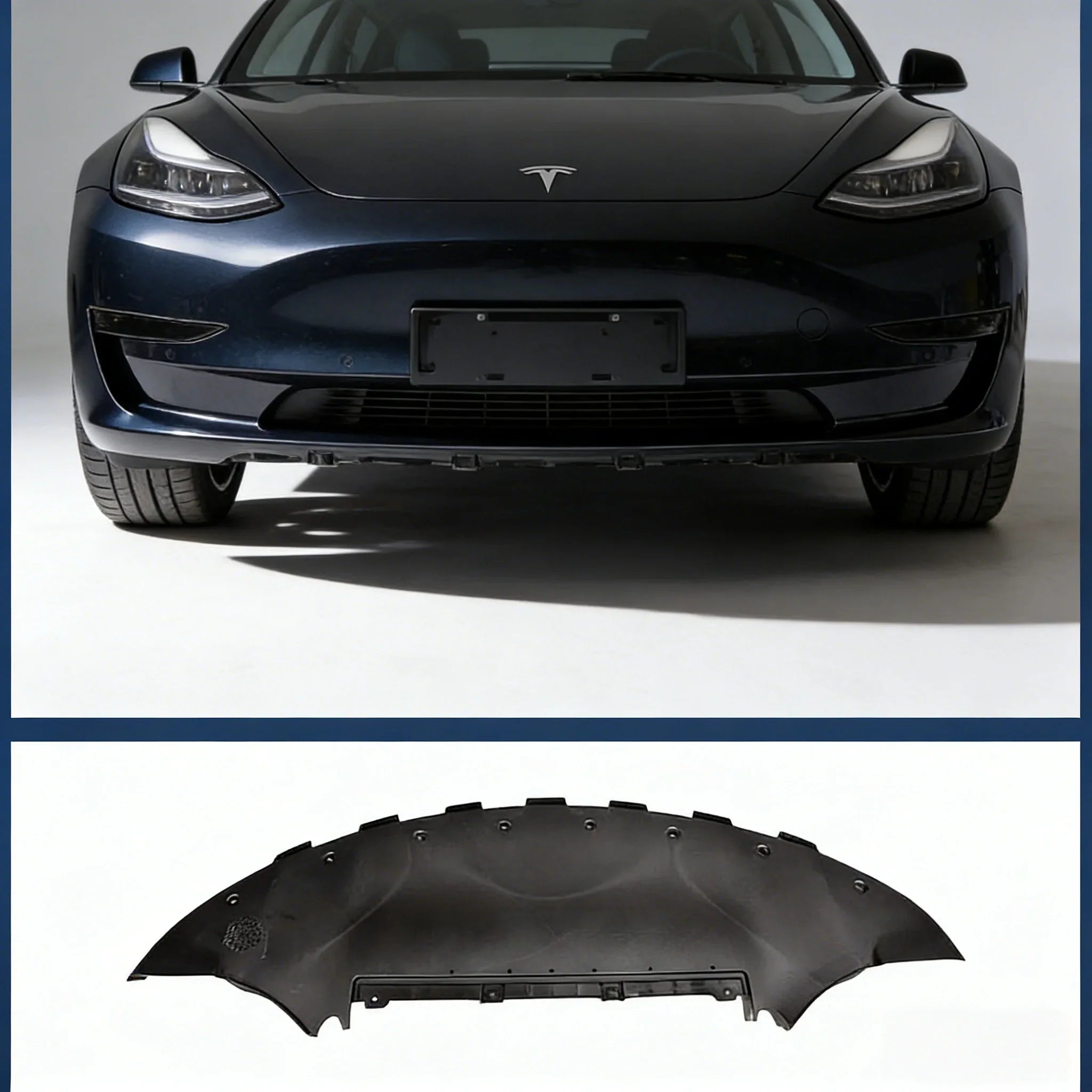 Front Bumper Lower Splash Shield for Tesla Model Y Juniper 1932386-00-C /Model 3 Highland 1694313-00-C Main image