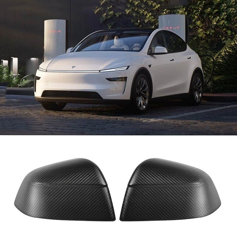 Carbon Fiber Side Mirror Covers for Tesla Model Y Juniper - Protective Cover Main image