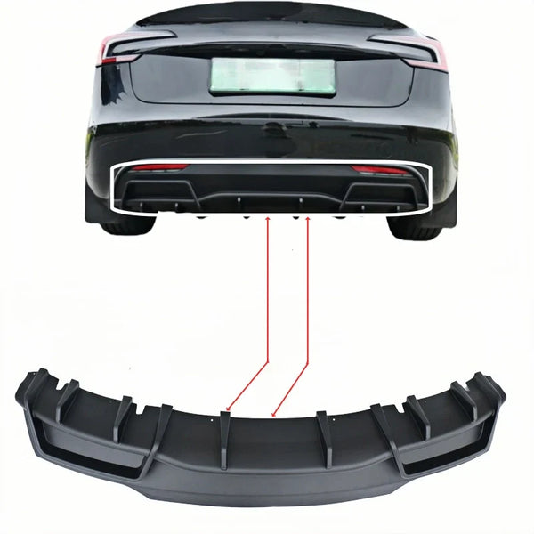 2024+ Tesla Model 3 Highland Rear Bumper Lip Diffuser ABS Body Kit