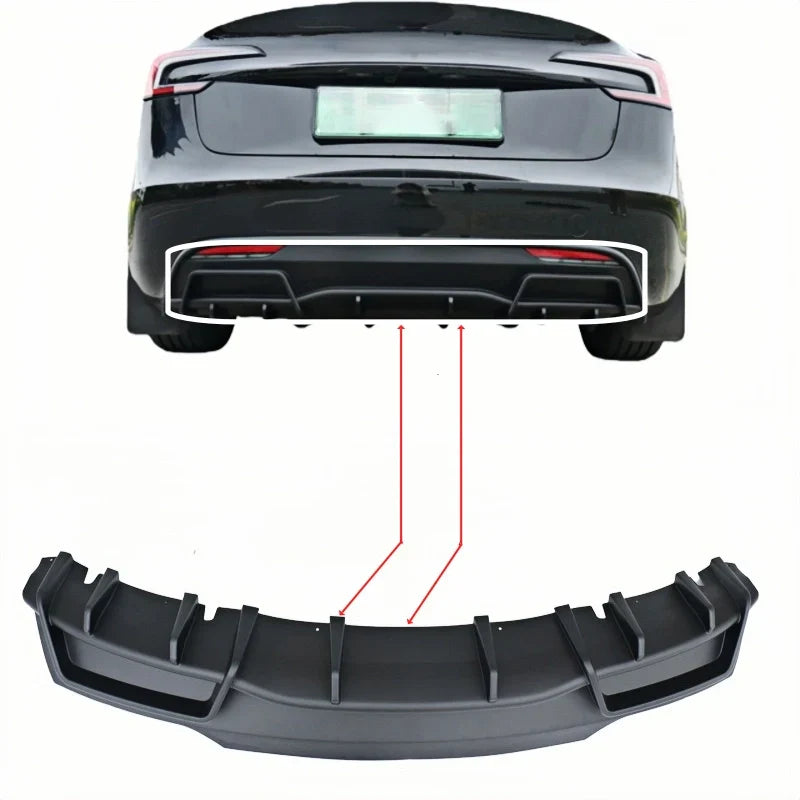 2024+ Tesla Model 3 Highland Rear Bumper Lip Diffuser ABS Body Kit Main image