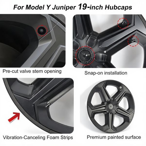 19-Inch Plum Blossom Wheel Rim Protectors for Tesla Model Y Juniper 2025+