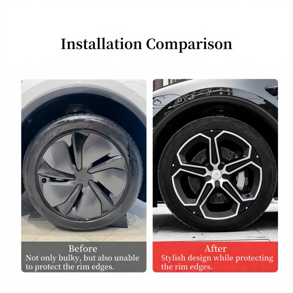 19-Inch Plum Blossom Wheel Rim Protectors for Tesla Model Y Juniper 2025+
