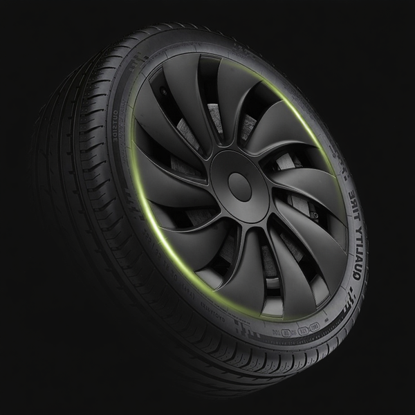 19" Spiral Spoke Crossflow Wheel Covers for Tesla Model Y Juniper 2025+