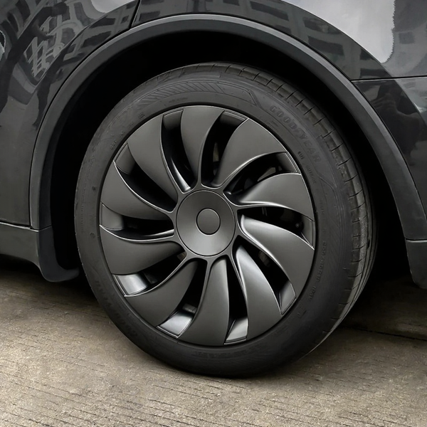 19" Spiral Spoke Crossflow Wheel Covers for Tesla Model Y Juniper 2025+