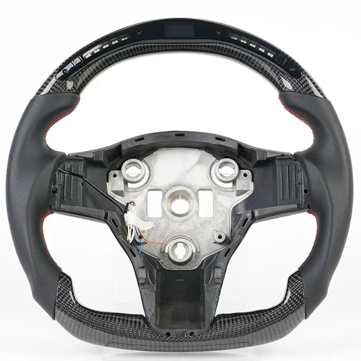 LED Sport Carbon Fiber Steering Wheel for Tesla Model 3 / Y Main image