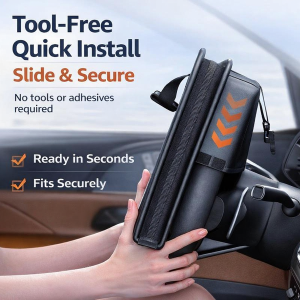 Tesla 2-in-1 Foldable Steering Wheel & Backseat Tray Organizer | Multi-Use Car Table