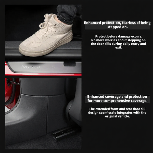 Anti-Kick Front / Rear Door Sill Protectors for Tesla Model 3 Highland 2024+