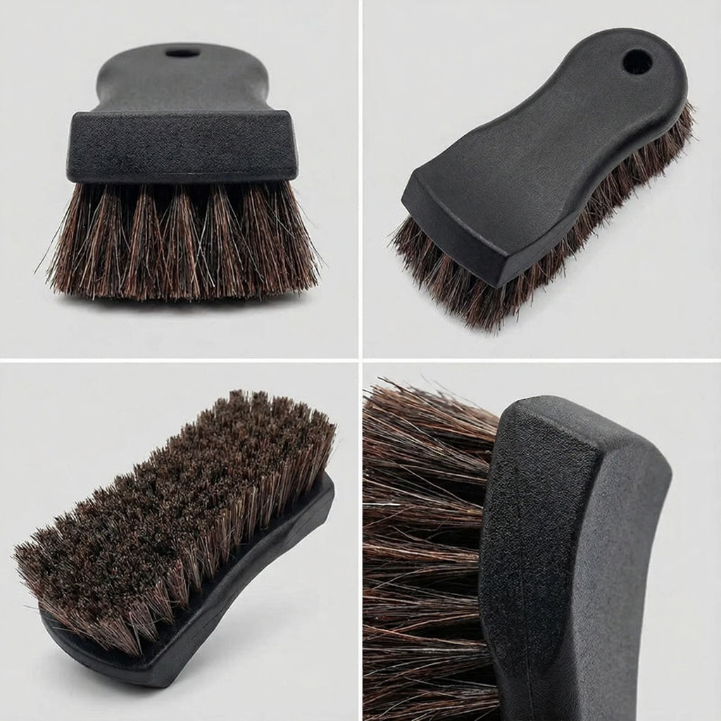 Bristle Horse Hair Leather Cleaning Brush for Tesla Interior | 1PCS Secondary image