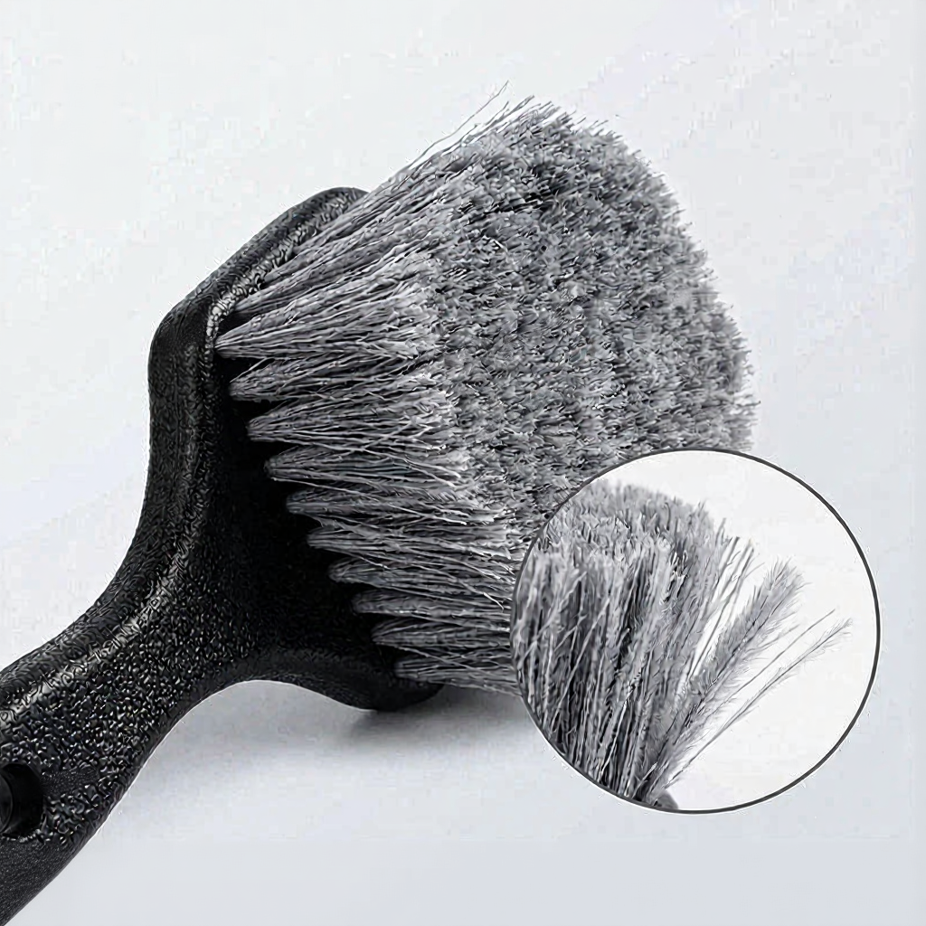Car Wheel Tire Cleaning Brush Short Handle Tire Brush for Tesla Model 3/Y/S/X