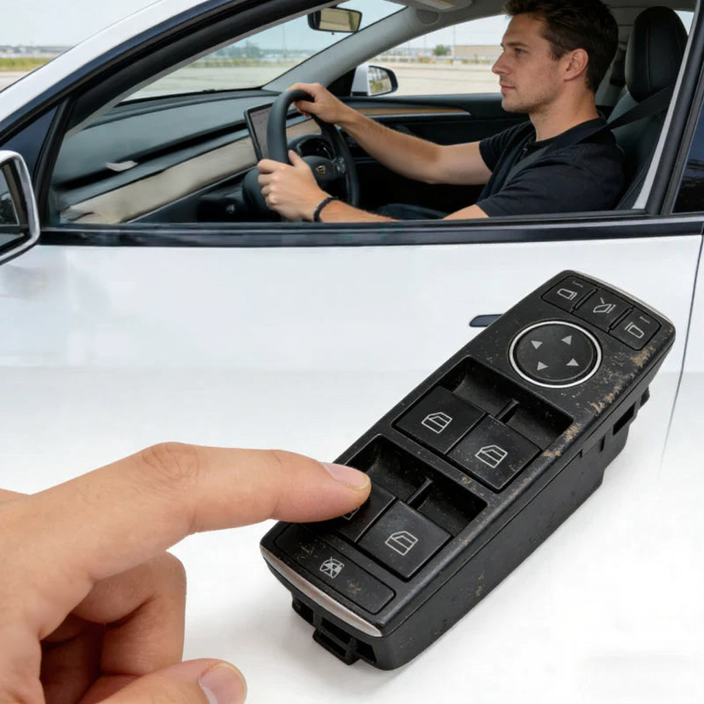Front Left Master Tesla Window Switch for Model S/X (1028641-00-A 1003589-00-B)
