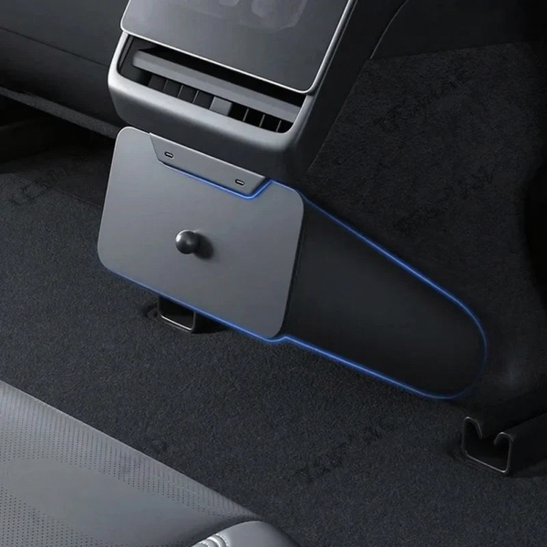 Under Seat Storage Box with Backseat Magnetic Trash Can for Tesla Model Y Juniper/ 3 Highland