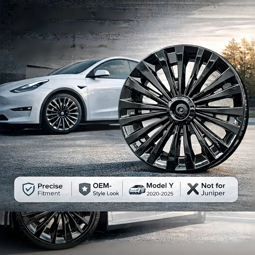 19" Wheel Covers for Tesla Model Y Wheels Rim Protectors (2020-2025.03)