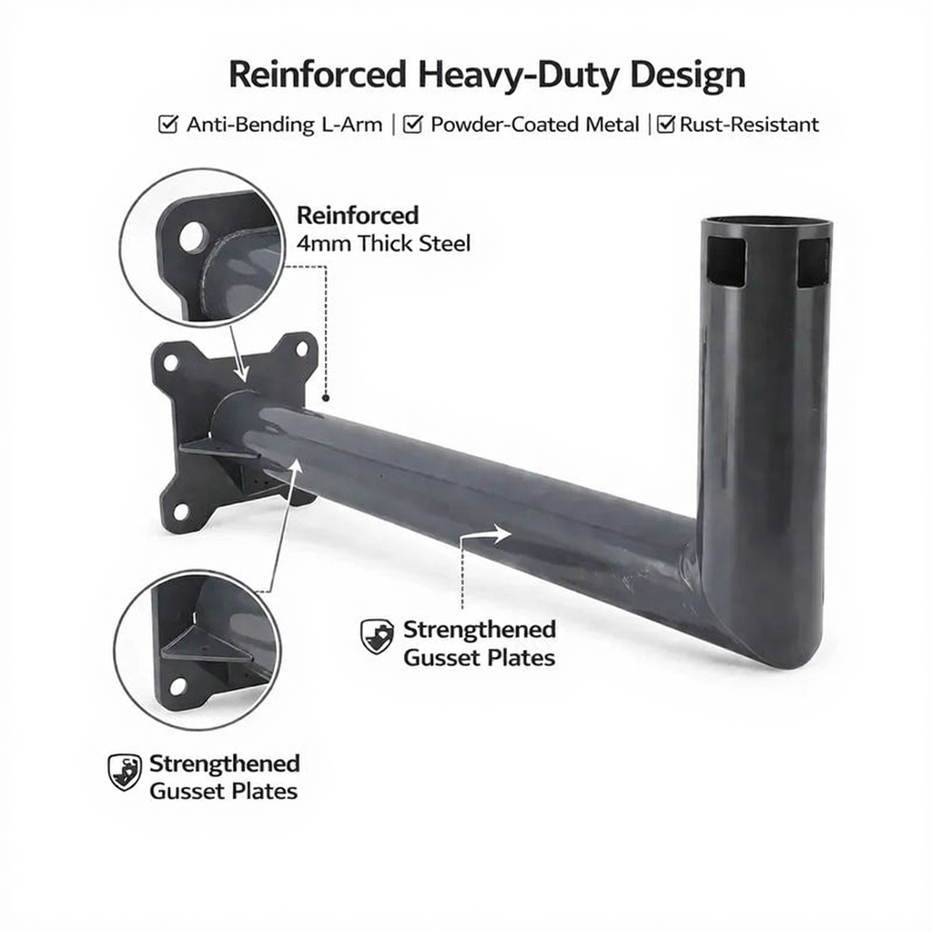Starlink Gen 2 Long Wall Mount Bracket – Durable Outdoor Satellite Holder