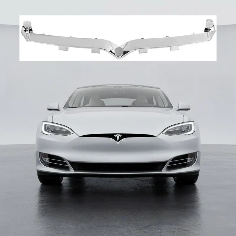 Front Bumper Grille Trim Molding Chrome for Tesla Model S 2016-2020 (1065233)