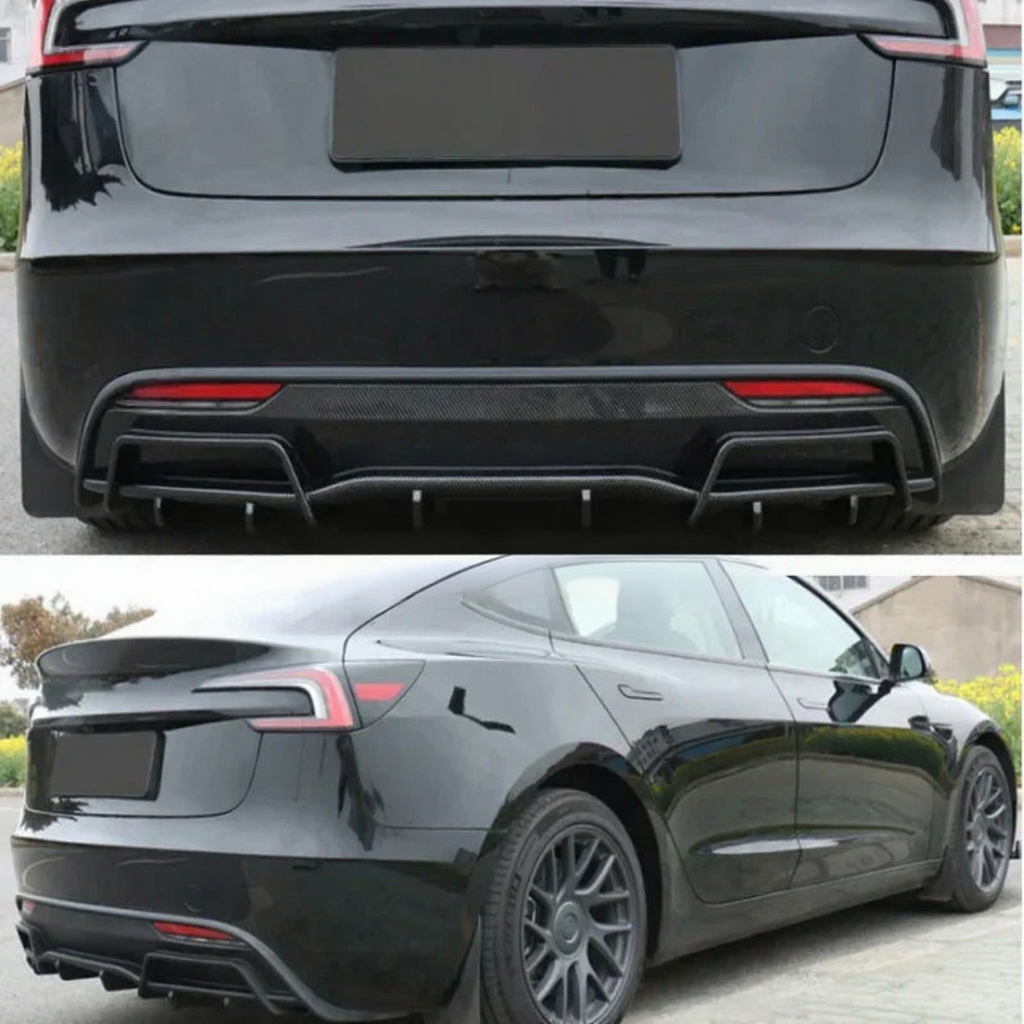 2024+ Tesla Model 3 Highland Rear Bumper Lip Diffuser ABS Body Kit