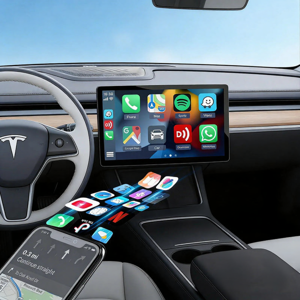 Wireless CarPlay & Android Auto Adapter Box for Tesla Model 3/Y/S/X/Cybertruck