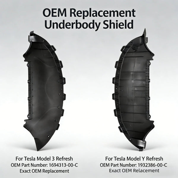Front Bumper Lower Splash Shield for Tesla Model Y Juniper 1932386-00-C /Model 3 Highland 1694313-00-C