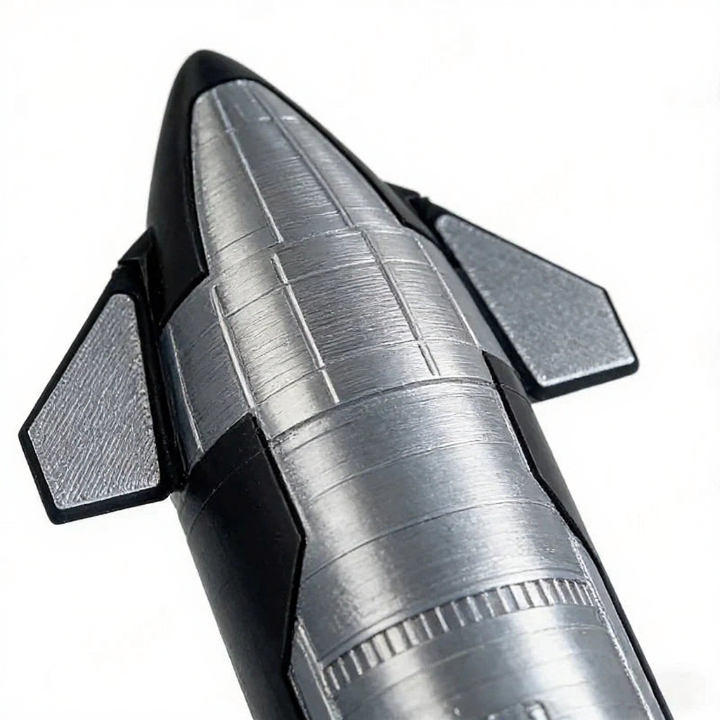 Handcrafted SpaceX Starship B7 Rocket Model Simulated Toy