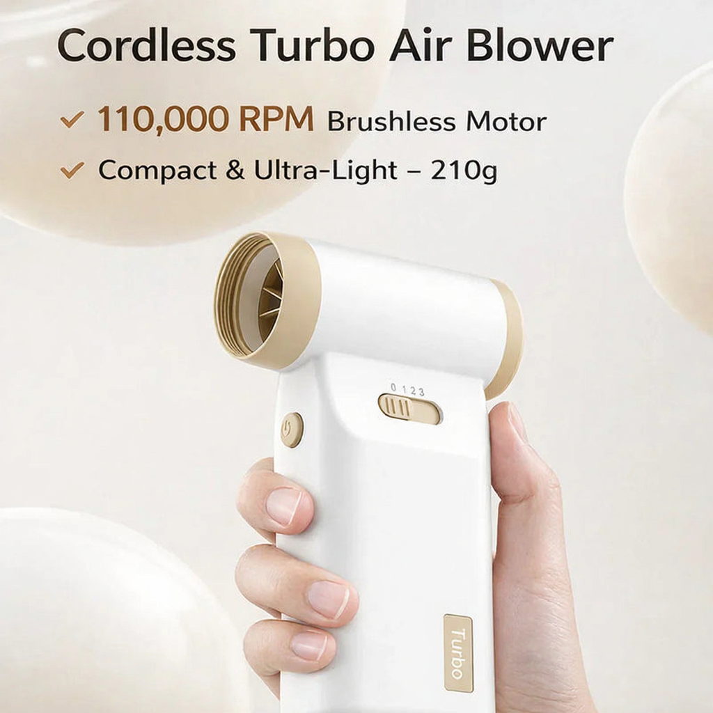 Tesla Portable Turbo Blower – Cordless Air Cleaner for Cars Keyboards & Hard-to-Reach Areas