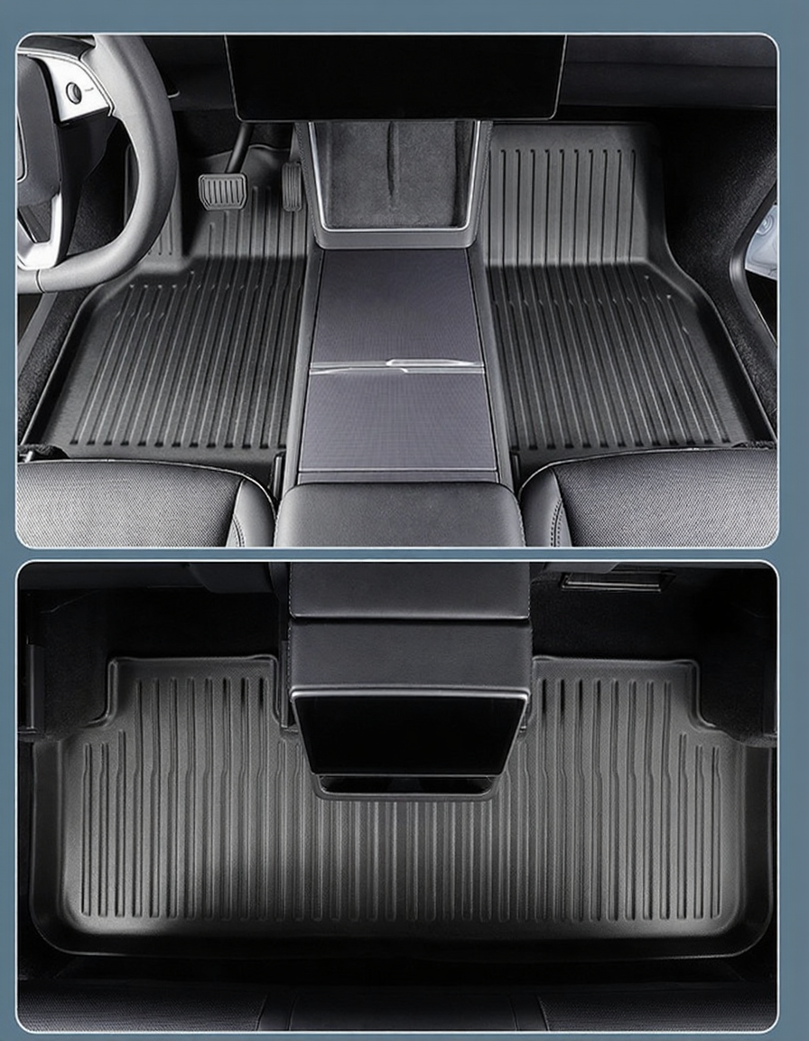 2025 Tesla Model Y Juniper TPE Floor Mats Full Set