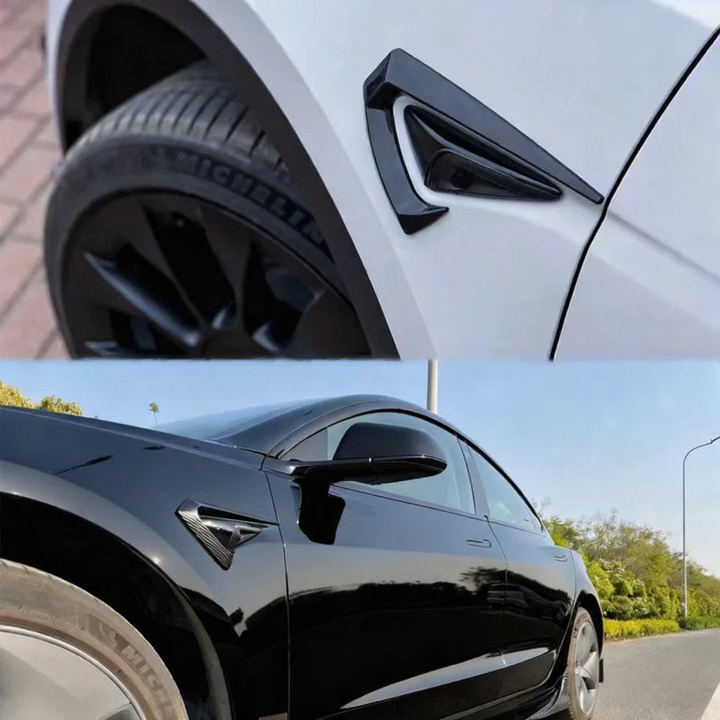 ABS Tesla Model 3/Y Side Camera Cover with Fender Vent Design