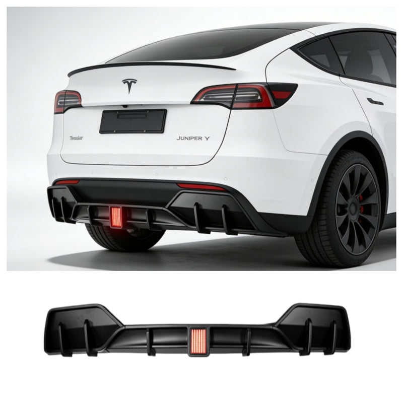 Tesla Model Y Juniper (2025+) Sport Rear Diffuser with Smart LED Brake Light Main image