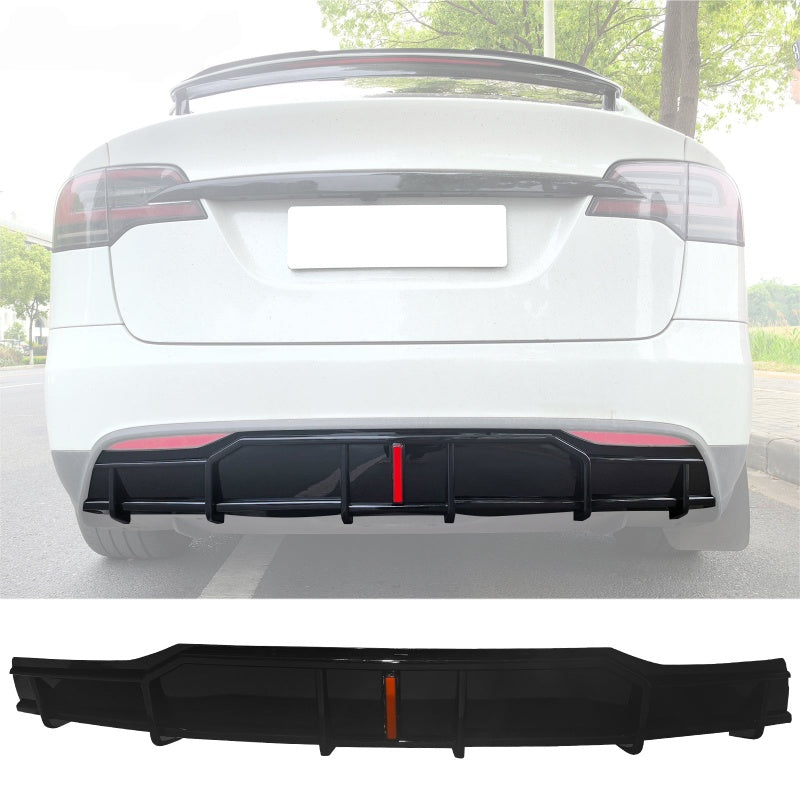 Tesla Model X (2021-2025) Refresh Rear Diffuser with LED Brake Light Main image
