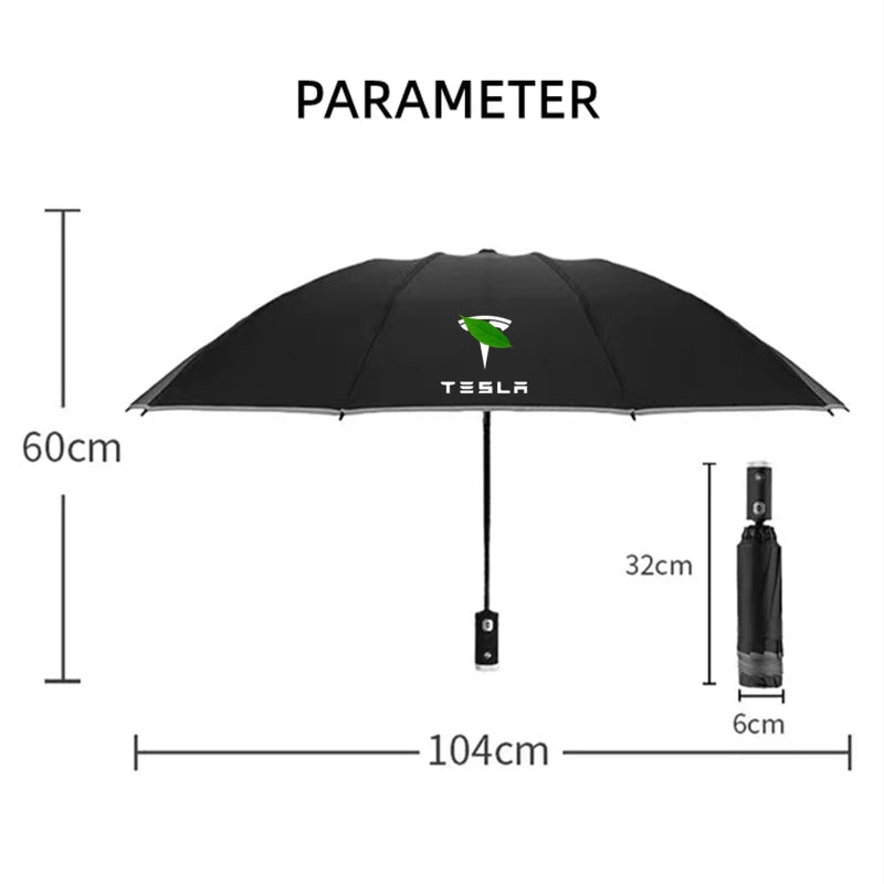 Tesla Umbrella with LED Flashlight