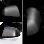 Tesla Model Y Carbon Fiber Mirror Caps -Real Molded Carbon Fiber（2019-2024）