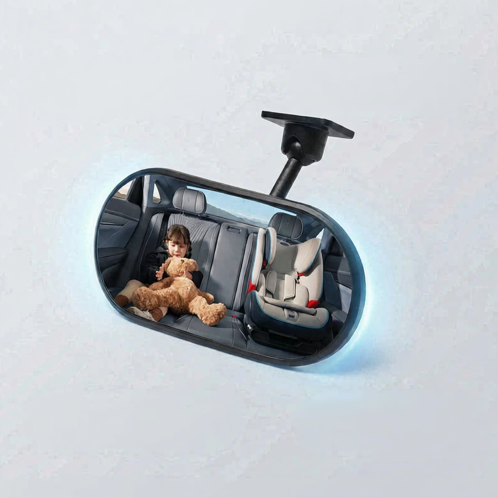 Tesla Interior Rearview Baby Mirror 360° Adjustable Wide Angle Convex