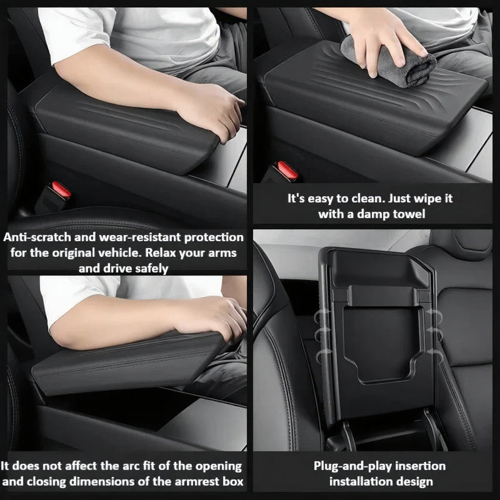 TPE Center Console Armrest Cover Designed for Tesla Model Y Juniper 2025+