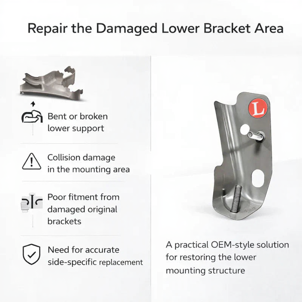 OEM-Style Fender Lower Bracket for Tesla Model Y 2020–2024 LH/RH | 1487443-S0-A 1487444-S0-A