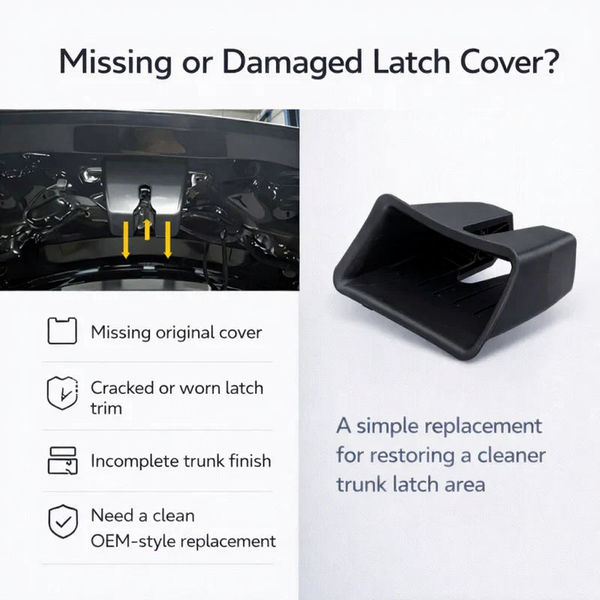 OEM-Style Trunk Latch Cover for Tesla Model 3 Highland 2024+ | 1769832-10-E