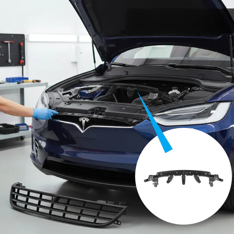Front Bumper Upper Grille Carrier Mount Support or Tesla Model X 2016-2020 (1047020) Main image