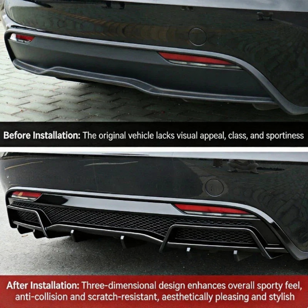2024+ Tesla Model 3 Highland Rear Bumper Lip Diffuser ABS Body Kit