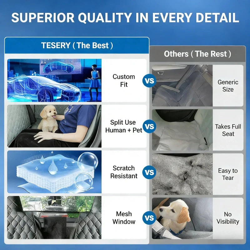 All-Inclusive Waterproof Dog Seat Cover for Tesla Model 3/Y/S/X