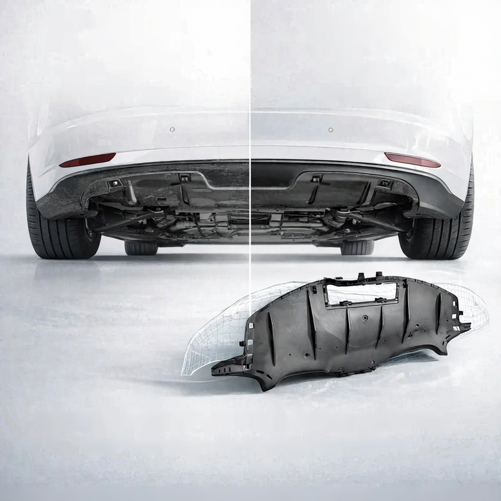 Rear Lower Bumper Diffuser Replacement For Tesla Model 3 Highland 2024+/ Model Y Juniper 2025+ OEM 1582583 1932603